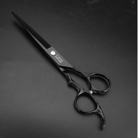 6/7 Inch Hair Scissors Hairdressing Salon Scissors 440c Hardness Stainless Steel Scissors (6 Inch Flat B)