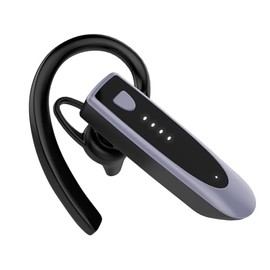 Bluetooth Headsets V5.4 with Mic Handsfree Bluetooth Earpiece with 20Hrs Talking Time Two Device Connection, 180Hrs Standby Wireless Headset Business/Office/Driving, Headphones for iOS Android, Purple