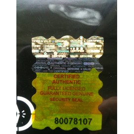 Security Seal Certificate of Authenticity Hologram Tamperproof Labels/Stickers X 100 with Silver Void Release Message