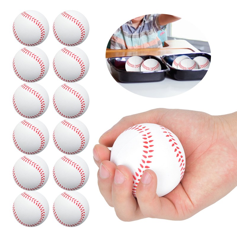 12PCS 6.3CM Children Playground Full Core Soft EVA Elastic Ball