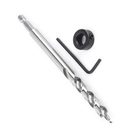 Haosie 3/8 9.5mm Drill Bits, Pocket Hole Jig, Pocket Hole Drill Bit, with Depth Stop Collar, for Pocket Hole Master System