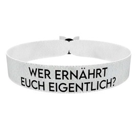 Wer ernährt euch eigentlich? - Stoffarmband - Bauernprotest Stoffarmbänder - Langlebiges Satinarmband - Handgemachte Armbänder aus Österreich - Umweltfreundliches Geschenk - Solidarität zeigen