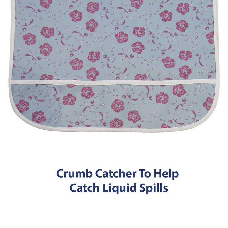 Personal Touch Ladies Adult Bib with Crumb Catcher Velcro Closure