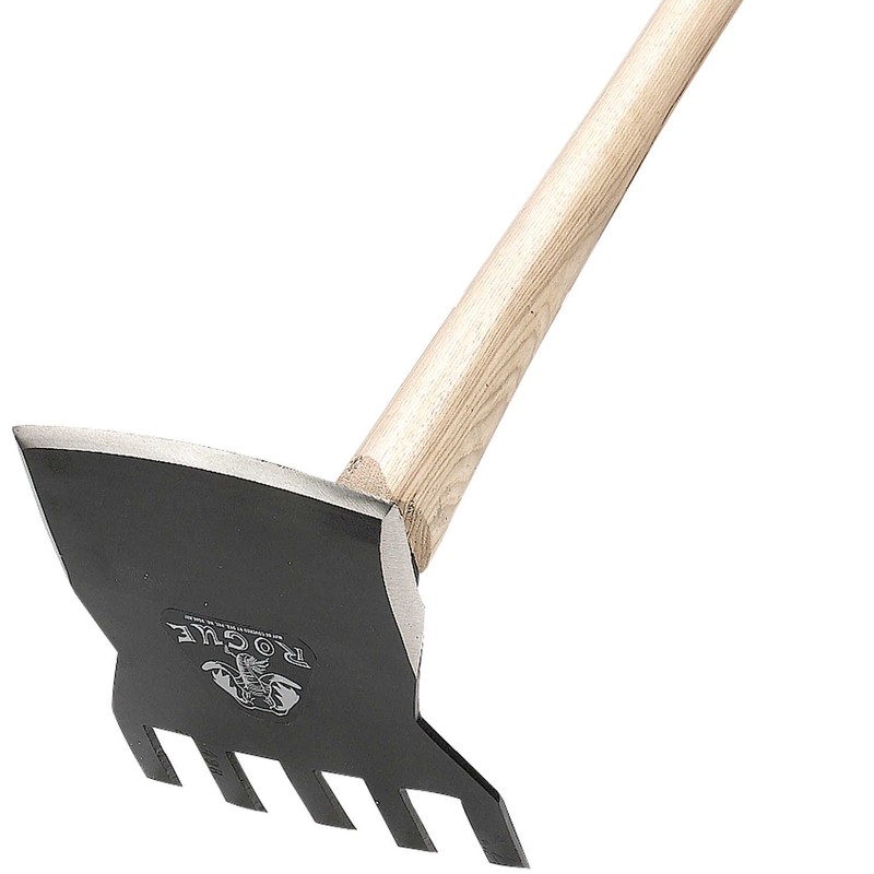 Rogue Hoe 7" Hoe/Rake with 40" Curved Hickory Handle
