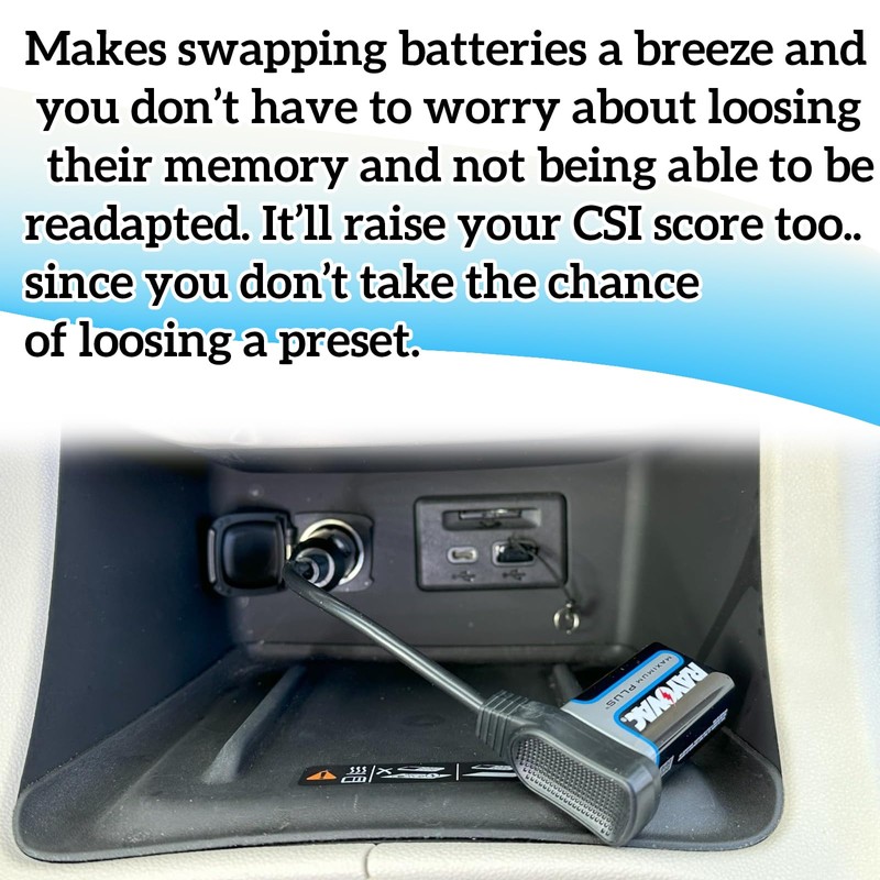 Sharutia Battery Memory Saver Automotive 12V,Save Memory Data of On-board