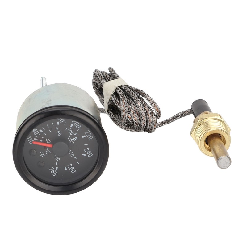 Water Temperature Gauge with Sensor 52mm Dial Pointer Mechanical Water