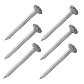 Abaodam 6pcs Heavy Duty Stainless Steel Survey Markers Durable Flat Head Stakes for Accurate Property Line Measurement and Quick Installation Construction Landscaping