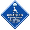 DISABLED Please leave 3 Metres for Access Car Sign, Disability