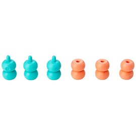 Clover Point Protectors and Stoppers for Knitting Needles Size #0-10-1/2 Aqua/Pink, 6-Piece