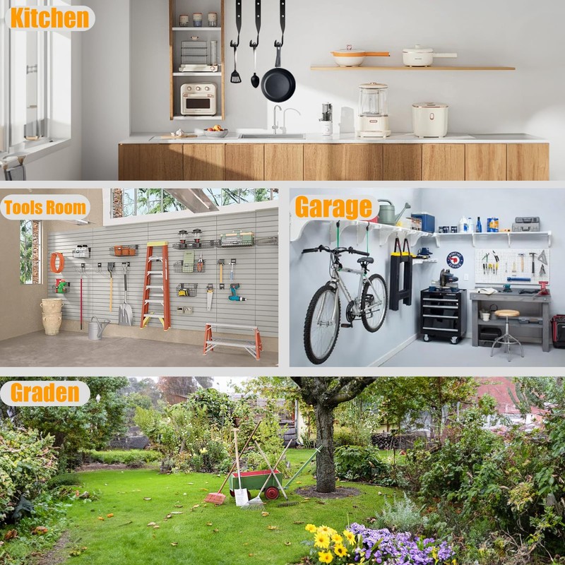 AMAMIA 4Pcs Chainsaw Holder Wall Mount,Weed Eater Hanger,String Trimmer Storger