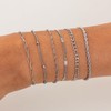 KunJoe Dainty Silver Bracelets for Women Stack, Silver Jewelry Set