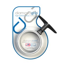 Diamondgrip Large with 92 Inch by 3.2 mm Unbreakable Gas Engine Pull Starter Recoil Replacement Cord Kit with Silver and Black Grip