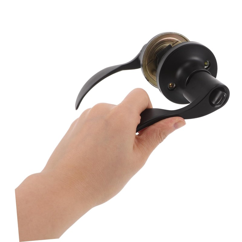Operitacx Matte Style Door Handle Lock Key for Bedroom Bathroom