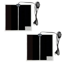 Hamiledyi 14W Reptile Heating Pad 2 PCS Warmer with Temperature Control Adjustment Under Tank 11x11 in Terrarium Heater Mat for Gecko Turtle Tortoise Snakes Lizard