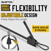 Rugtol Adjustable Bungee Cords with Hooks, 6 Pack Heavy Duty