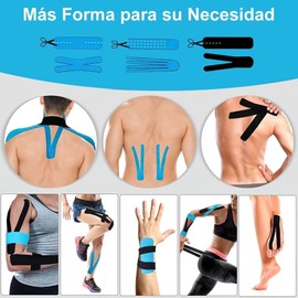 Cinta Kinesiologica, Kinesiology Tape de Colores 6 Rollos,Resistente al Agua, 5 cm*5m, Vendaje Neuromuscular Sin Cortar,Proporciona Apoyo para Articulaciones & Músculos. Vendaje Neuromuscular Sin Cortar,para Entrenamiento y Recuperación Muscular,Respirabl