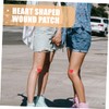 FOMIYES 24pcs Heart Shaped Bandage Stickers Home Patches Breathable Adorable