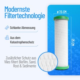 NPure Pollutant Water Filter | Suitable Carbonit Vario, Sanuno | Up to 3 Litres/Minute | Sintered Activated Carbon