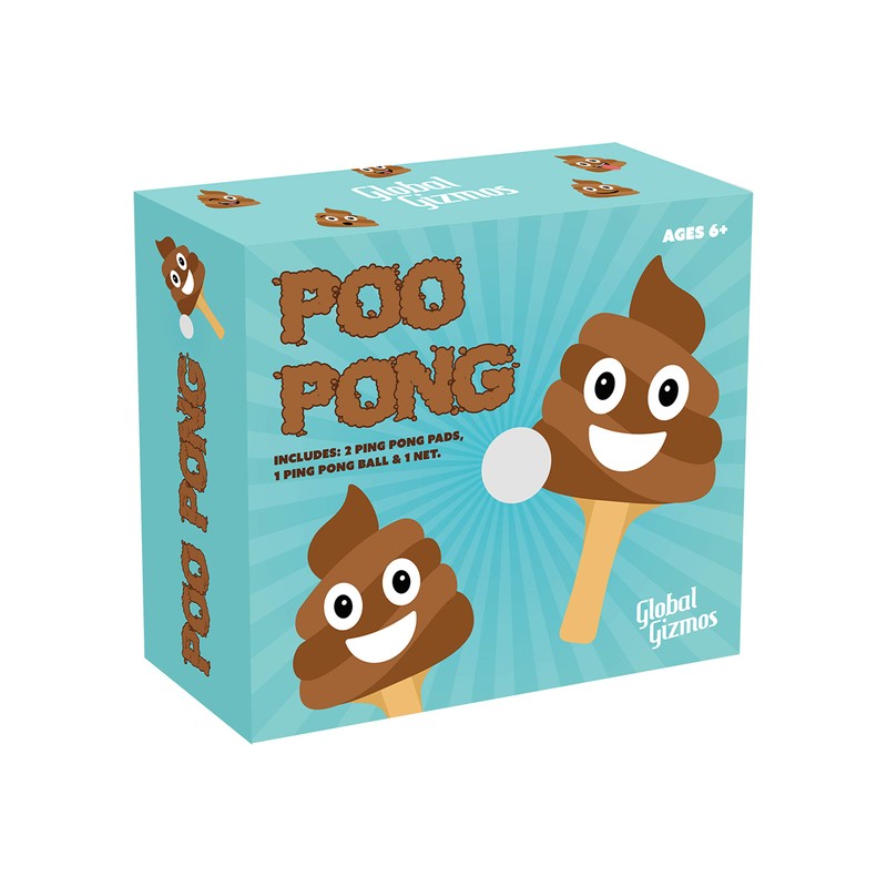 Global Gizmos 45909 Poo Pong Table Tennis Hilarious Kids Game