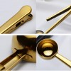 10 Pakcs Scoop and Clip 2 in 1 Stainless Steel