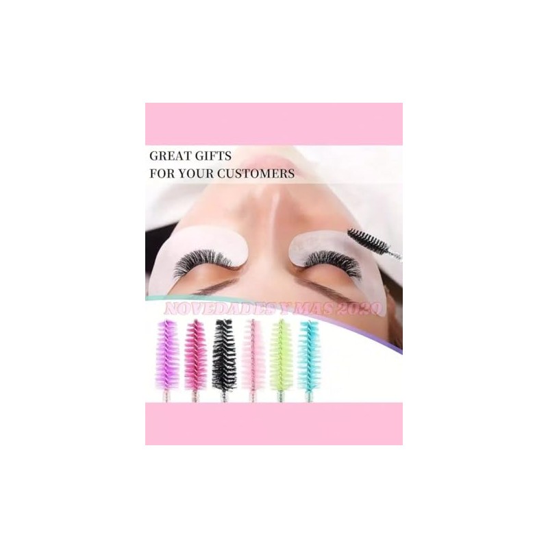 kit 50 Parches De Hidrogel+50 Cepillo Glitter+100 Microbrush, Para Extensión
