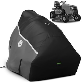 LI LIBZAKI 420D Riding Lawn Mower Cover, Waterproof Tractor Cover Heavy Duty Fits Decks up to 54",Universal fit for John Deere, EGO, Toro, Craftsman and More -72"L x 54"W x 46"H-Gray