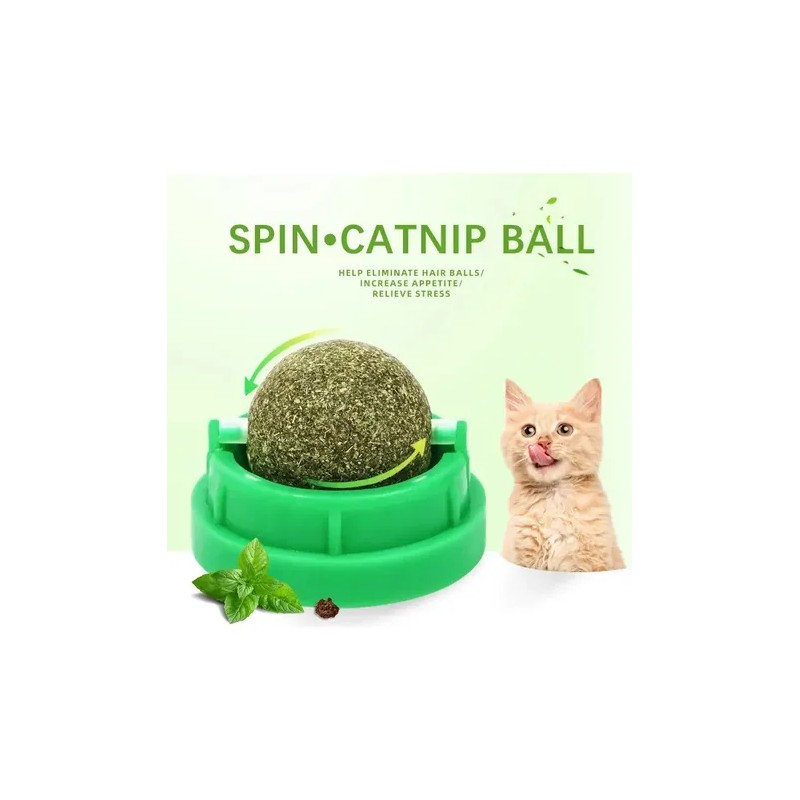 Catnip Pelota Giratoria Gatos 1 Bola Hierba Gatera Juguete