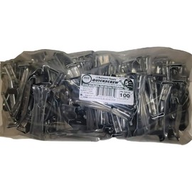 Quick Screw 5" 100 Pack Premium Hidden Rain Gutter Bracket Hook Hangers with Screw Clip Style