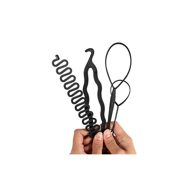 Set de 4/9 PCS Topsy Tail Hair Tool, Kit de