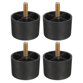 sourcing map 4 Pcs M8 x 1.4 x 2 Inch Furniture Legs, Plastic Sofa Couch Legs Tapered Replacement Legs Tapered Feet for Chair Sofa Dresser Cabinets Bed, Black