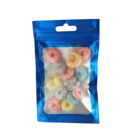 Blue with Window Flat Reclosable Storage Bags for Small Business, Bulk, Freeze Dried Candy, Party Favor, Beauty Wax Melt, Accessories Packaging Bags with Hang Hole (500, 5.51 inch x 7.87 inch)