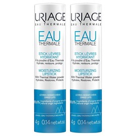 Uriage Eau Thermal Stick Levres Lip Balm, colorless, 4g, 2 pieces / 유리아쥬 오 떼르말 스틱 레브르 립밤, 무색, 4g, 2개