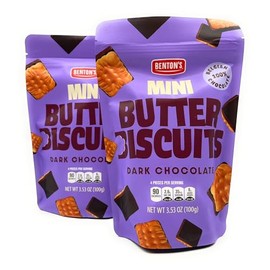 Dark Chocolate Mini Butter Biscuits, Bentons 3.53oz/100g – Pack of 2