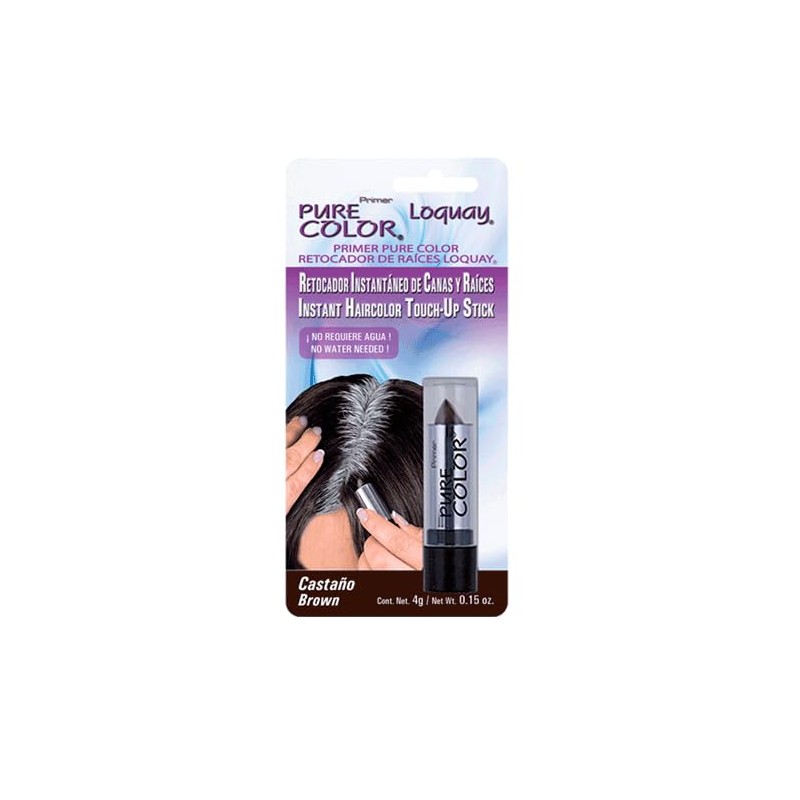 Loquay Retocador Intantáneo de Canas y Raíces Pure Color Castaño