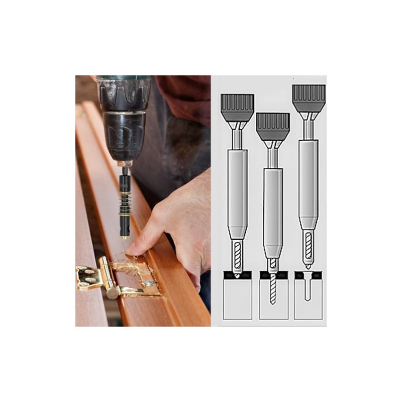 Hinge Drill, Black Hinge Drill, 5 mm, 1/4 Inch Door