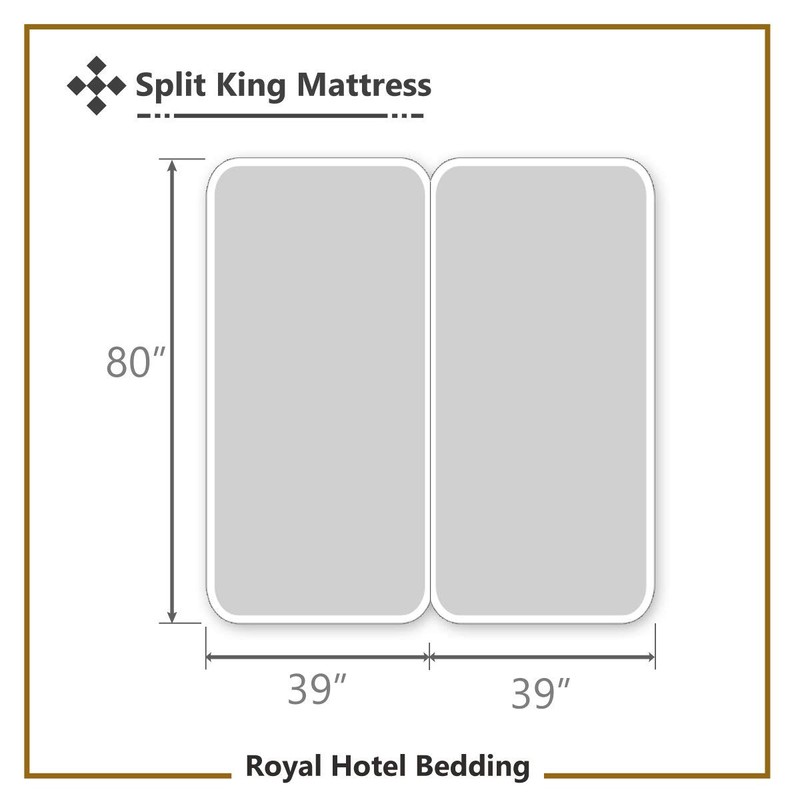 Royal Hotel Stripe Sheets - Split-King: Adjustable King Bed Sheets