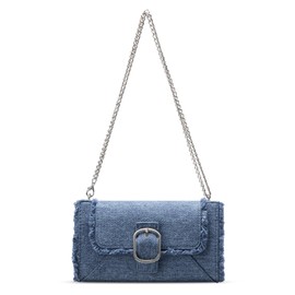 Vulkitty Crossbody Bags for Women Small Handbags & Shoulder Bags with Detachable Chain Women's Clutches Ladies Purse Phone Wallet, Blue