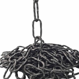 CHRISTOPH PALME Iron Chain Diameter 3.50 mm Twisted Decorative Chain Made of Steel Profile Wire FE Chain 1 m (Black)