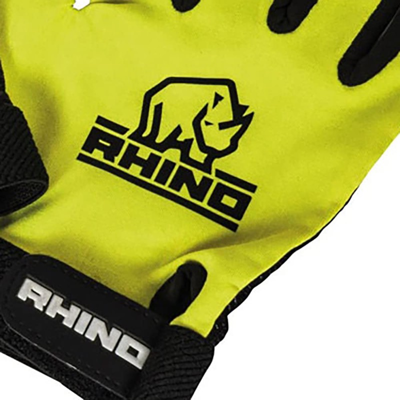 Rhino Unisex-Youth Pro Full Finger Rugby Glove, Black, MB/LB,White