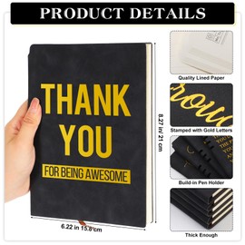 Kosiz 20 Pcs Employee Appreciation Gifts Bulk Inspirational A5 Leather Journal Notebooks with Motivational Ballpoint Pens for Coworkers Volunteer Team Leadership Teacher Back to School Gifts