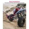 VEISUTOR Front Bumper for Raptor YFM 700 2006-2022, Black Aluminum