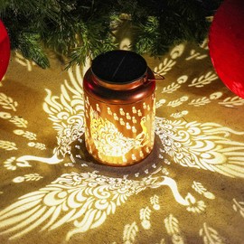 Kelvinlux Peacock Solar Lanterns Outdoor Waterproof, 14.6'' Large Lamps, Upgraded 2000mAH Battery, Metal Christmas Gift, Birthday Gifts for Women Mom Grandma, Garden Yard Patio Lawn Pathway Decor