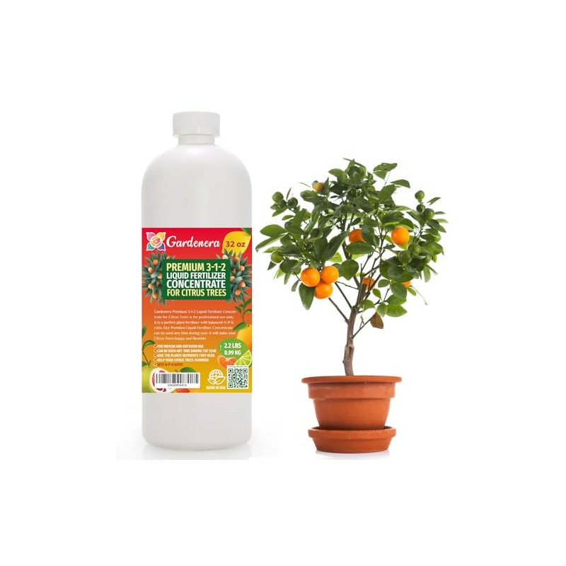 Premium Liquid Citrus Tree Plant Fertilizer - 3-1-2 Concentrate for