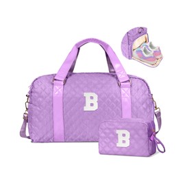 Elilier Carry on Bag Girls, Birthday Gifts Teen Girl Gift, Initial Travel Duffel Bag, Overnight Bag Girlfriend Birthday Kids Gifts, Gifts for Women, Mom, Sister, Teacher, Teen Girls