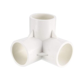 TA-VIGOR 3-Way Elbow PVC Pipe Fitting Furniture Grade 32mm Size Tee Corner Fittings White