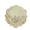 Luck and Luck 8 Sage Green Paper Plates with Gold