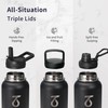 Trebo Water Bottle 64oz with Paracord Handle, Half Gallon Large