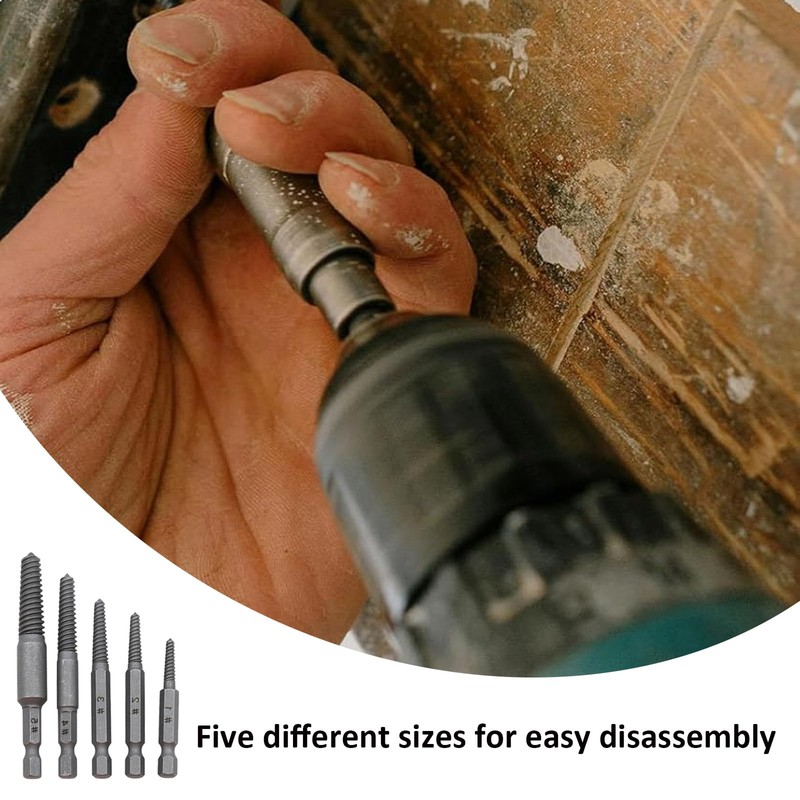 Oiieco 10 Pcs Screw Extractor Set, Damaged Screw Extractor Set,Broken