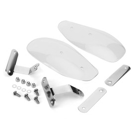 Strong Flexibility 10mm 0.4in Universal Motorcycle Handguard handlebar wind deflector Hand Shield Guards Guard Wind Deflector Protector (Transparent)