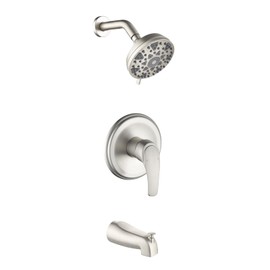 Tub Shower Faucet Combo Set Brushed Nickel Bathtub Faucet Set Shower System with Tub Spout Shower Tub Kit Shower Valve and Trim Kit Shower Fixtures